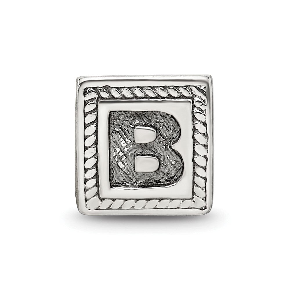 Sterlingsilber Reflections Buchstabe B Dreieck Block Perle