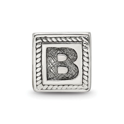 Sterlingsilber Reflections Buchstabe B Dreieck Block Perle