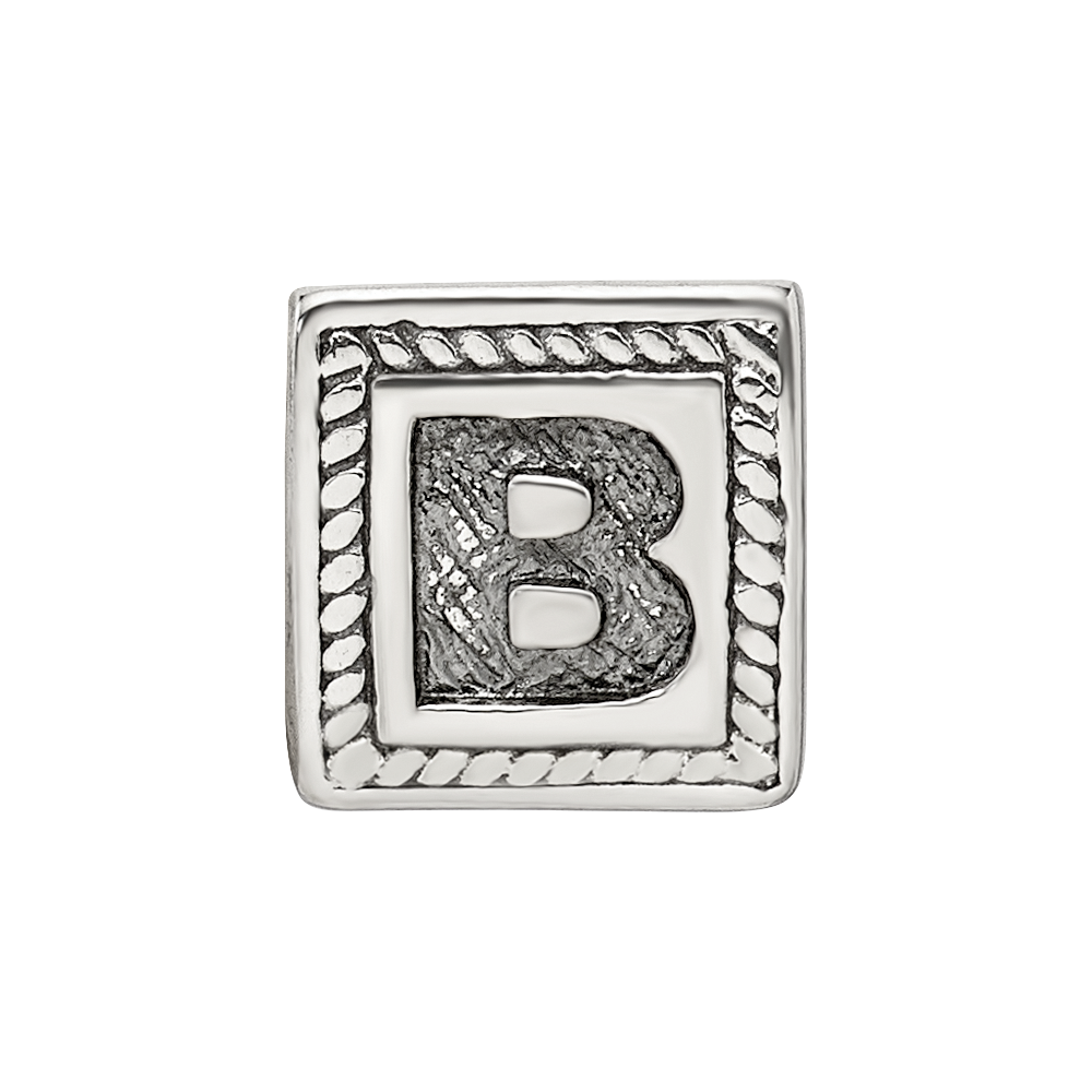 Sterlingsilber Reflections Buchstabe B Dreieck Block Perle
