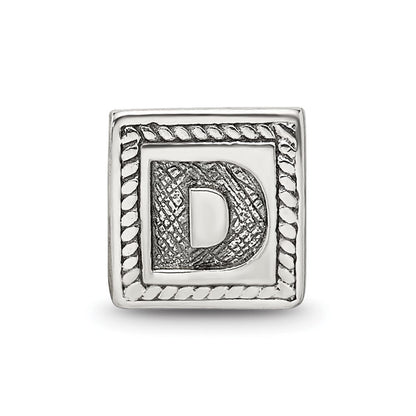 Sterlingsilber Reflections Buchstabe D Dreieck Block Perle