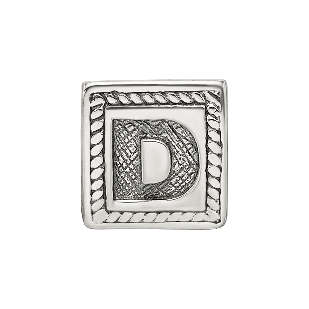 Sterlingsilber Reflections Buchstabe D Dreieck Block Perle
