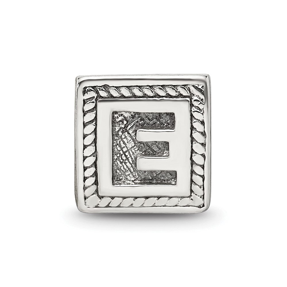Sterlingsilber Reflections Buchstabe E Dreieck Block Perle