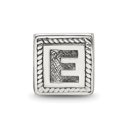 Sterlingsilber Reflections Buchstabe E Dreieck Block Perle