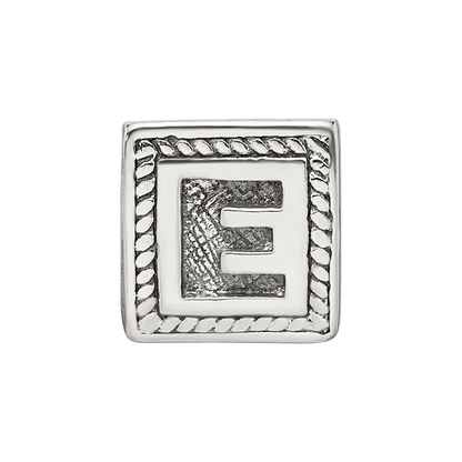 Sterlingsilber Reflections Buchstabe E Dreieck Block Perle