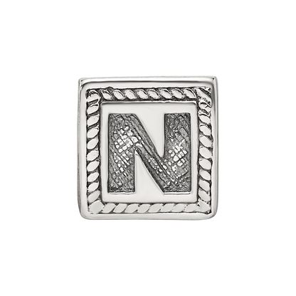Sterlingsilber Reflections Buchstabe N Dreieck Block Perle