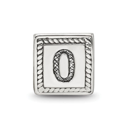 Sterlingsilber Reflections Zahl 0 Dreieck Block Perle