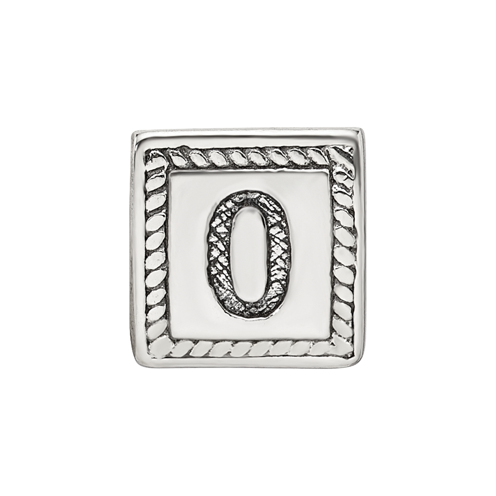 Sterlingsilber Reflections Zahl 0 Dreieck Block Perle