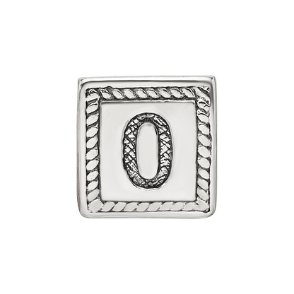 Sterlingsilber Reflections Zahl 0 Dreieck Block Perle