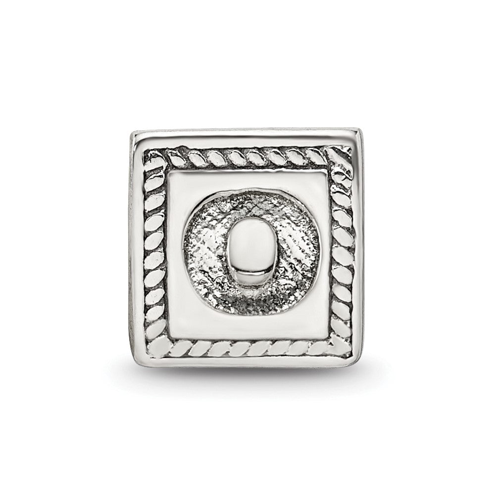 Sterlingsilber Reflections Buchstabe O Dreieck Block Perle
