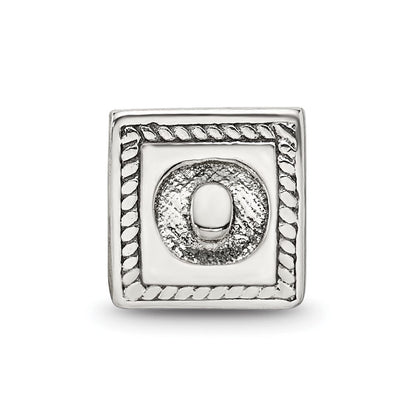 Sterlingsilber Reflections Buchstabe O Dreieck Block Perle