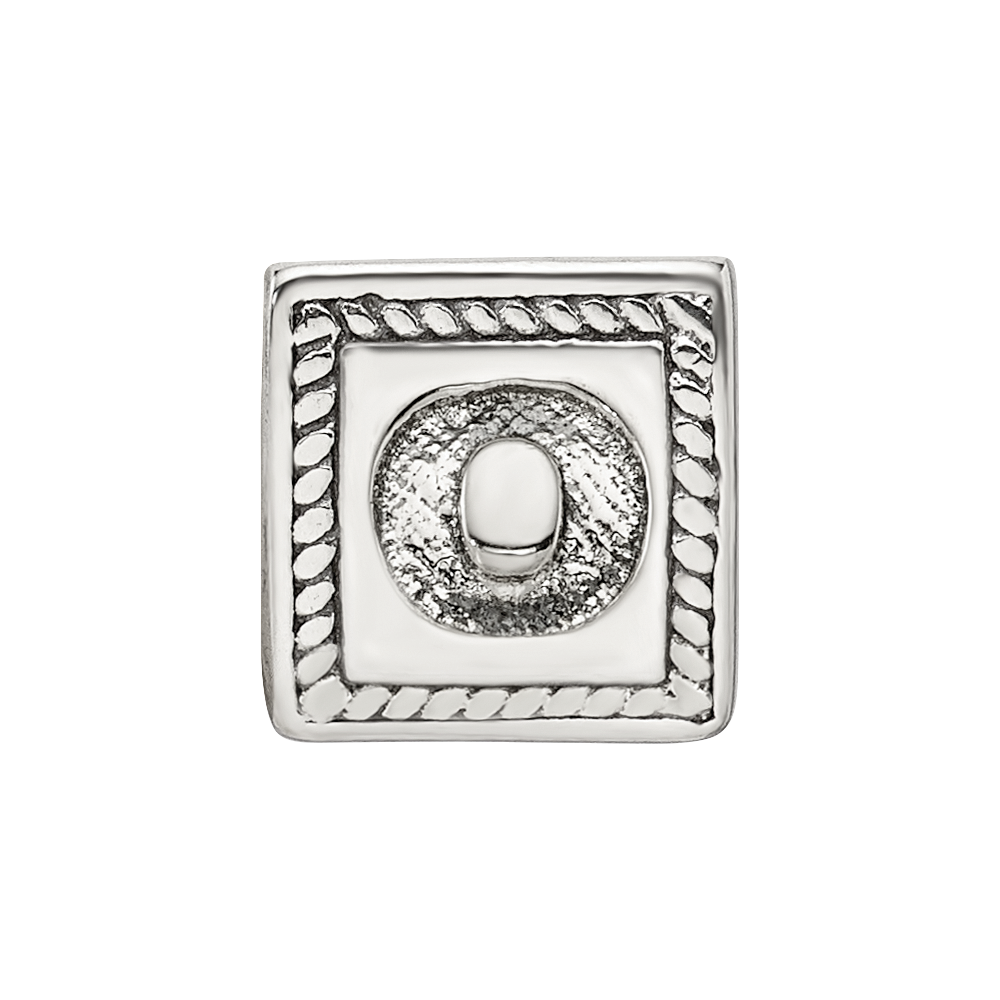 Sterlingsilber Reflections Buchstabe O Dreieck Block Perle