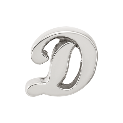 Sterlingsilber Reflections Buchstabe D Schreibschrift Perle
