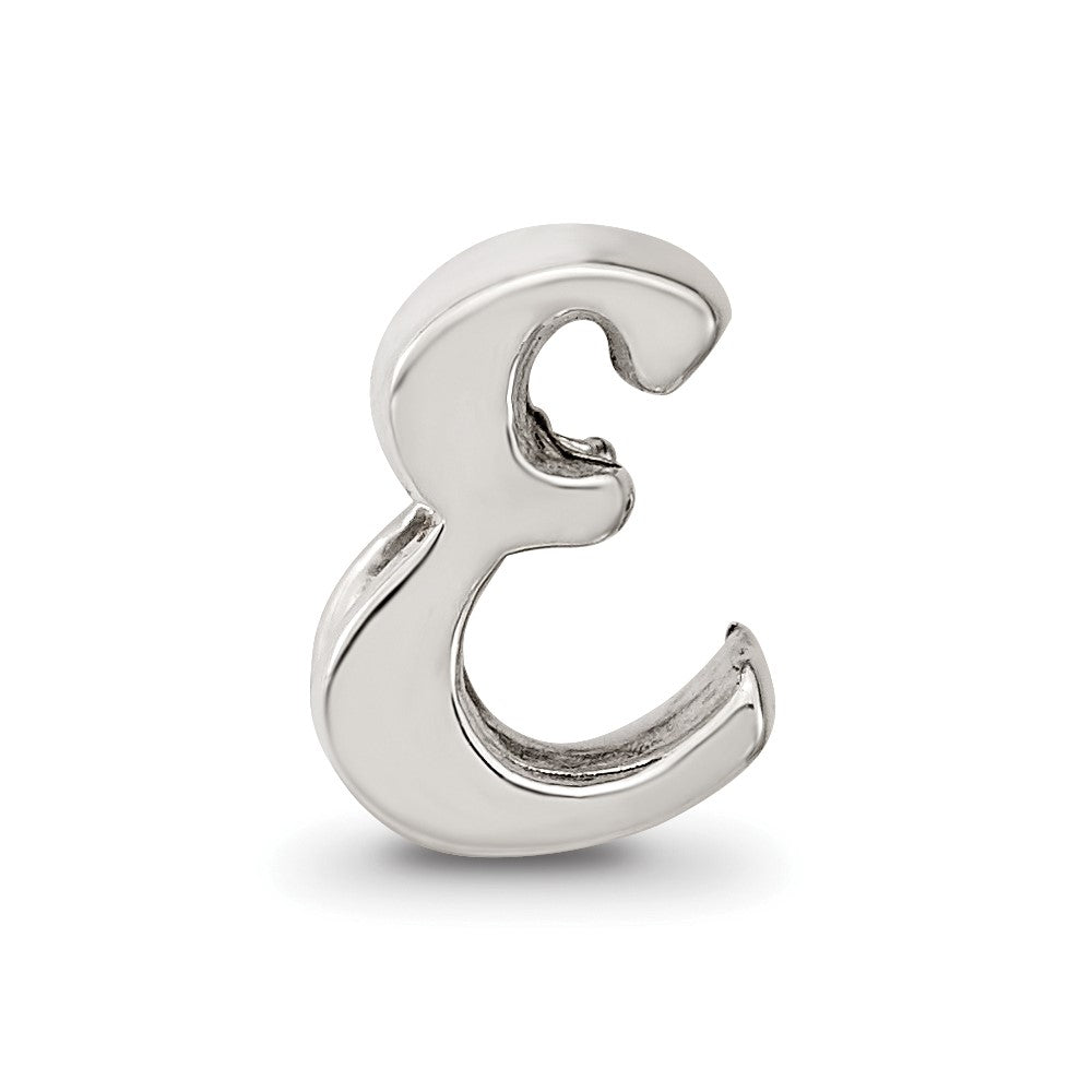 Sterlingsilber Reflections Buchstabe E Schreibschrift Perle
