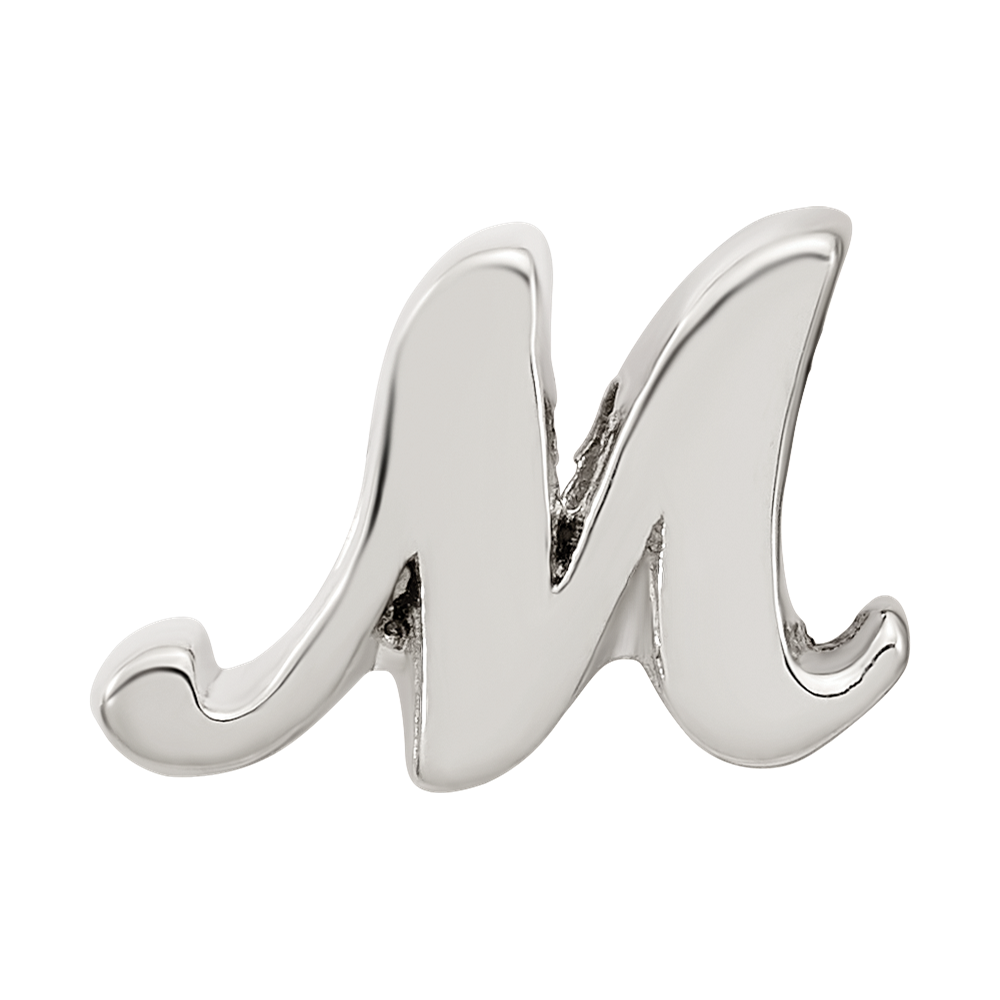 Sterlingsilber Reflections Buchstabe M Schreibschrift Perle