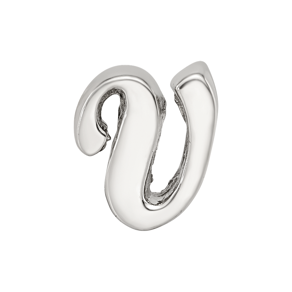 Sterlingsilber Reflections Buchstabe V Schreibschrift Perle