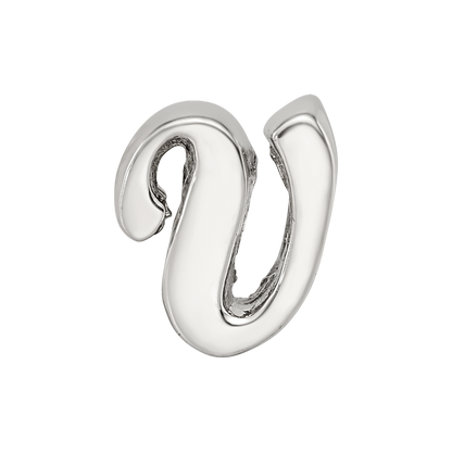 Sterlingsilber Reflections Buchstabe V Schreibschrift Perle