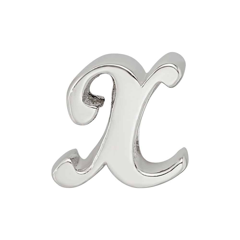 Sterlingsilber Reflections Buchstabe X Schreibschrift Perle