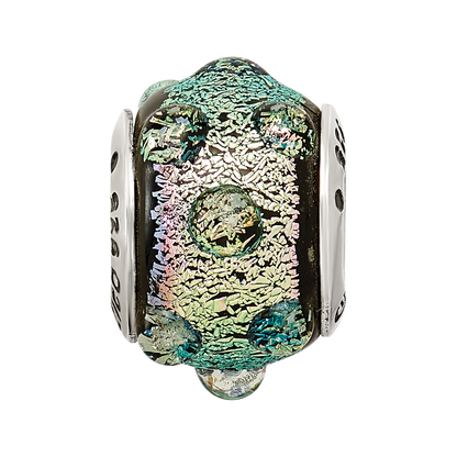 Sterlingsilber Reflections Lila Dichroic Glas Perle