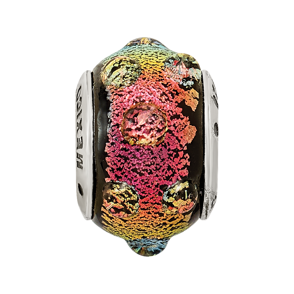 Sterlingsilber Reflections Regenbogen Dichroic Glas Perle