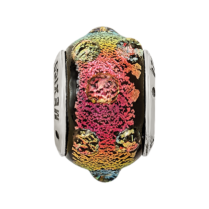 Sterlingsilber Reflections Regenbogen Dichroic Glas Perle