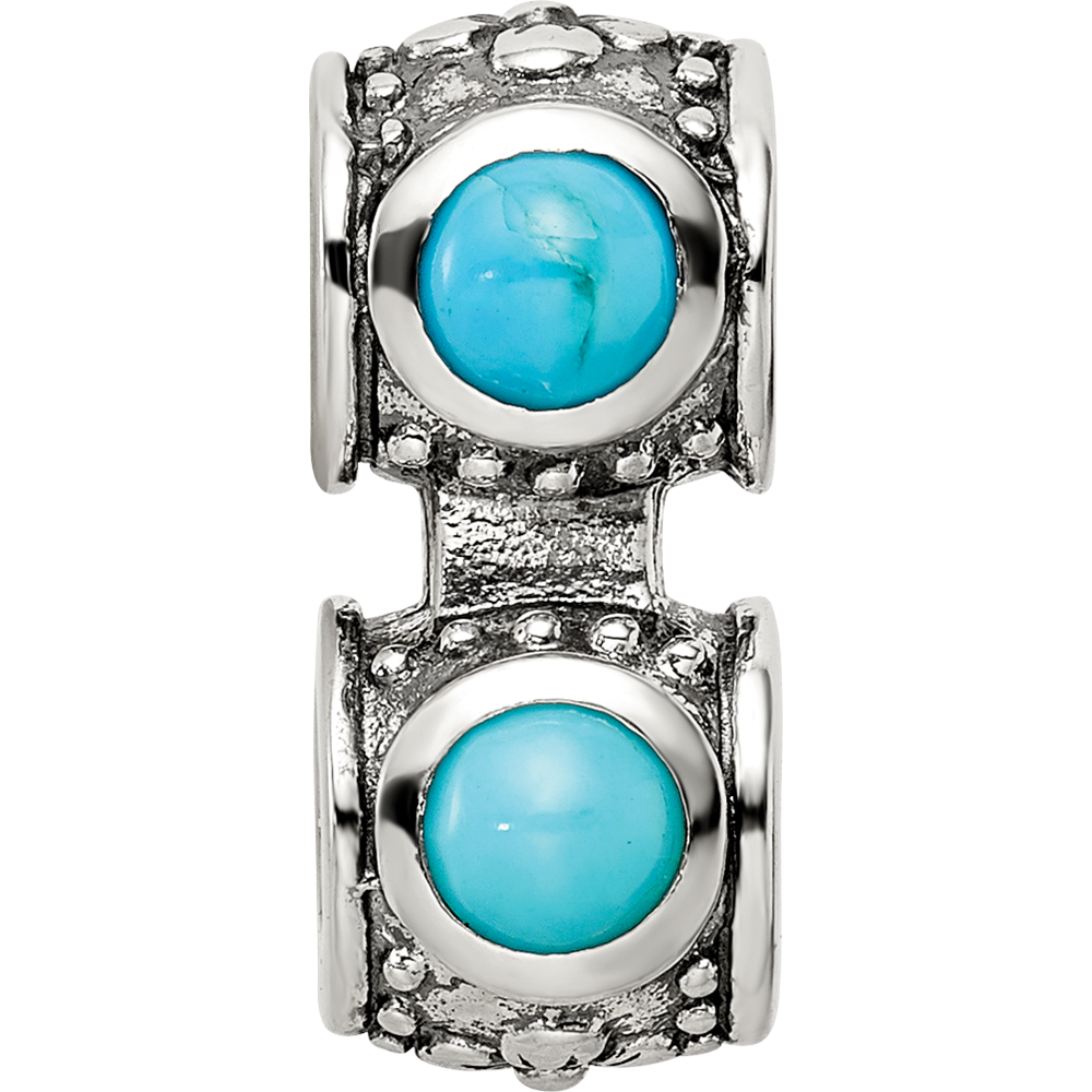 Sterlingsilber Reflections Türkis Connector Perle