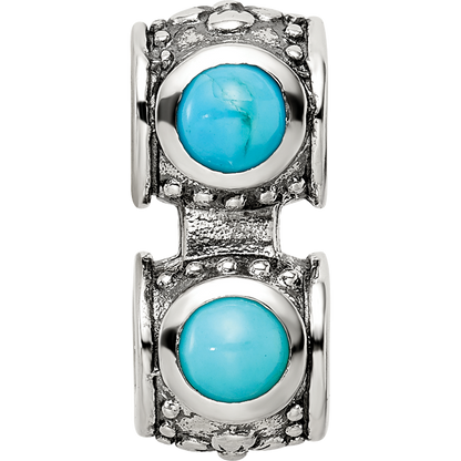 Sterlingsilber Reflections Türkis Connector Perle