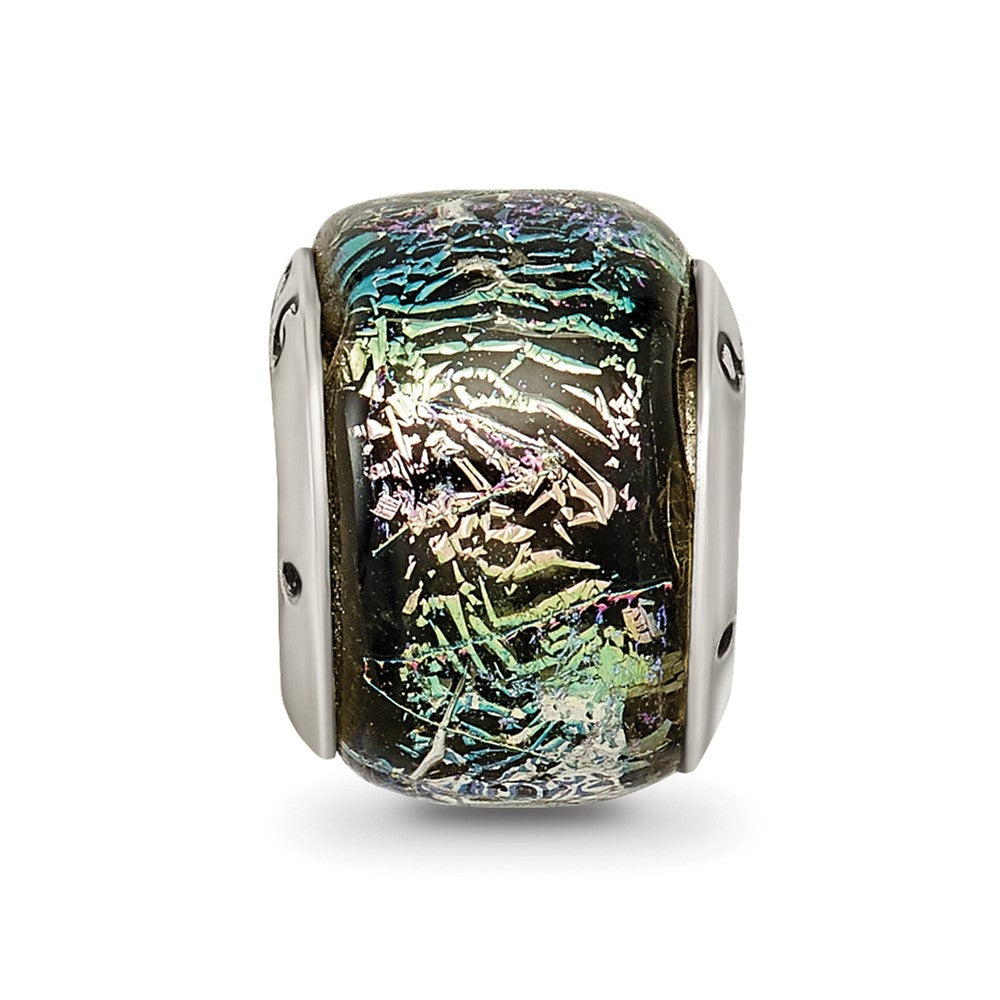 Sterlingsilber Reflections Regenbogen Dichroic Glas Perle