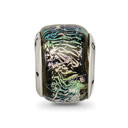 Sterlingsilber Reflections Regenbogen Dichroic Glas Perle