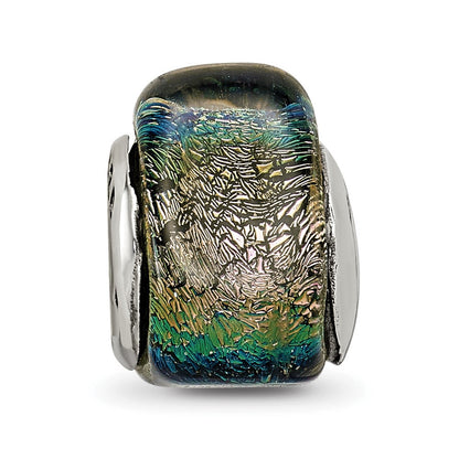 Sterlingsilber Reflections Regenbogen Dichroic Glas Dreieck Perle