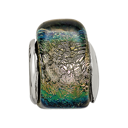 Sterlingsilber Reflections Regenbogen Dichroic Glas Dreieck Perle