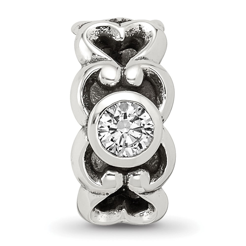 Sterlingsilber Reflections Zirkonia Connector Perle