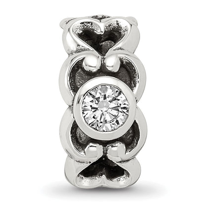 Sterlingsilber Reflections Zirkonia Connector Perle
