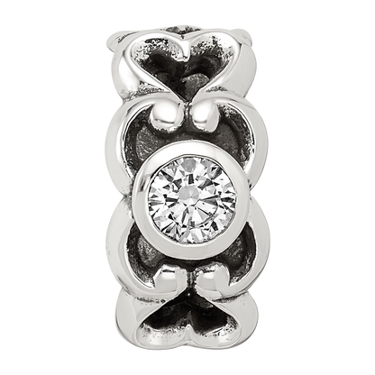 Sterlingsilber Reflections Zirkonia Connector Perle