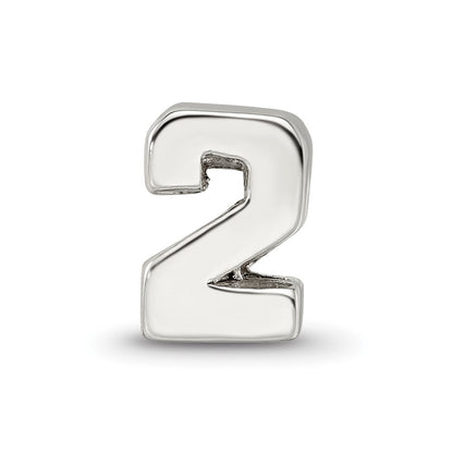 Sterlingsilber Reflections Zahl 2 Perle
