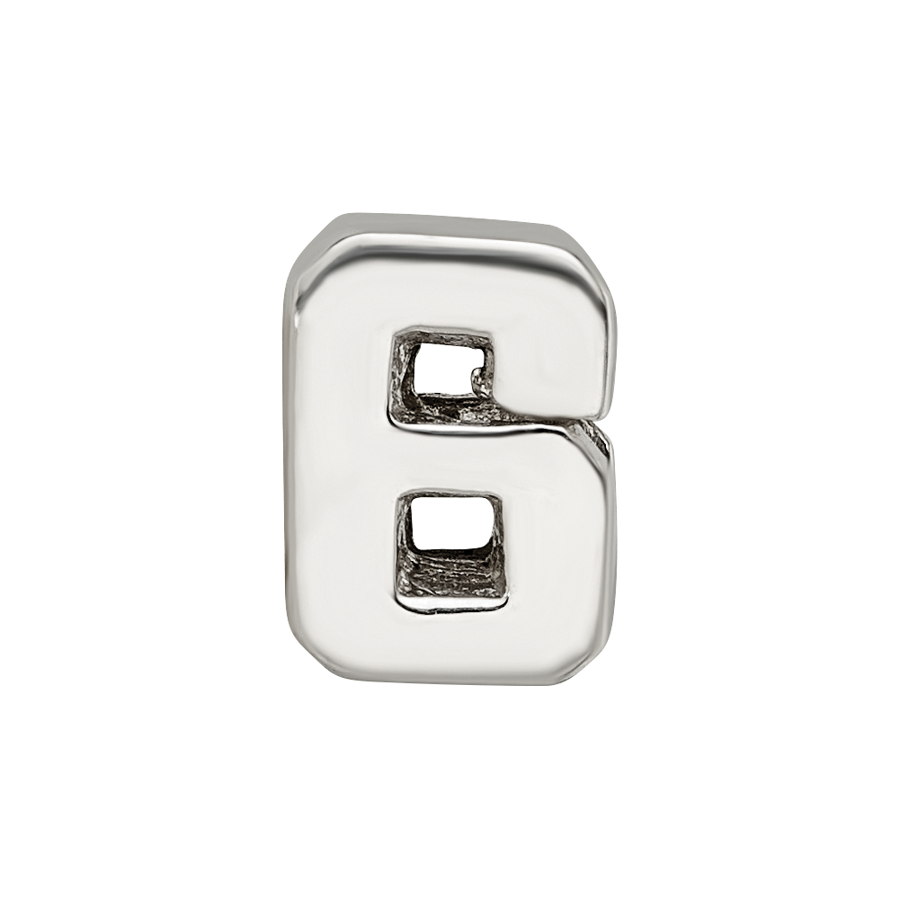Sterlingsilber Reflections Zahl 6 Perle