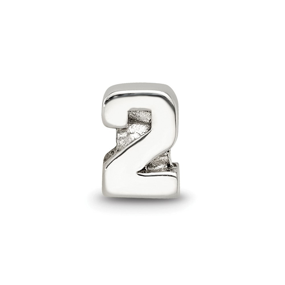 Sterlingsilber Reflections Kinder Zahl 2 Perle