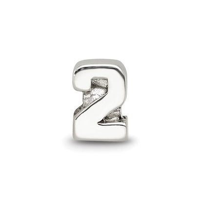 Sterlingsilber Reflections Kinder Zahl 2 Perle