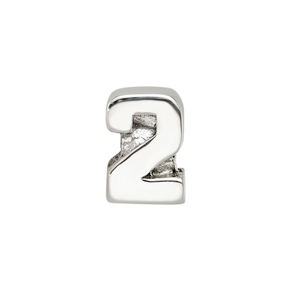 Sterlingsilber Reflections Kinder Zahl 2 Perle