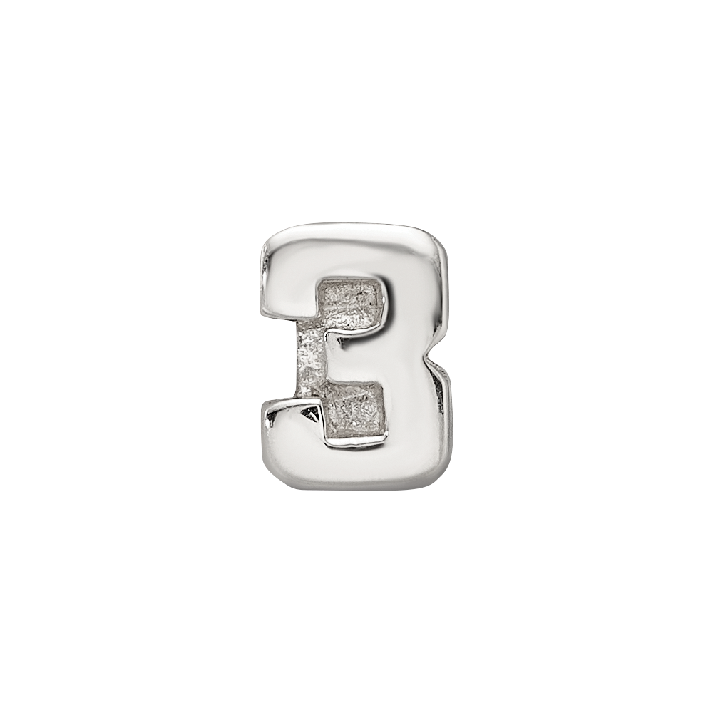 Sterlingsilber Reflections Kinder Zahl 3 Perle