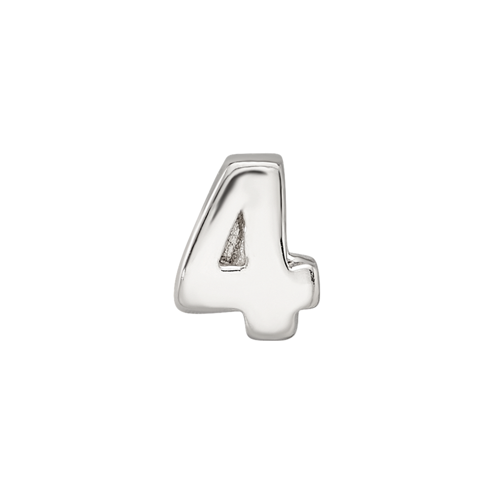 Sterlingsilber Reflections Kinder Zahl 4 Perle