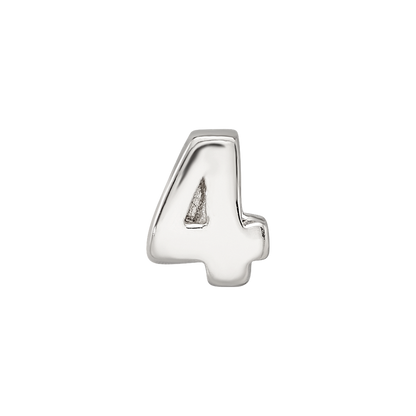 Sterlingsilber Reflections Kinder Zahl 4 Perle