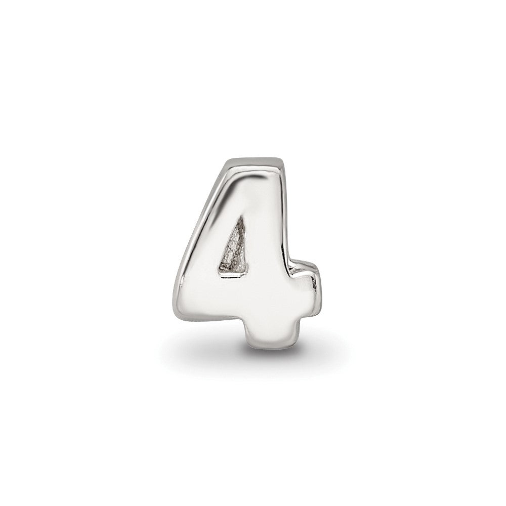 Sterlingsilber Reflections Kinder Zahl 4 Perle