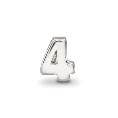 Sterlingsilber Reflections Kinder Zahl 4 Perle