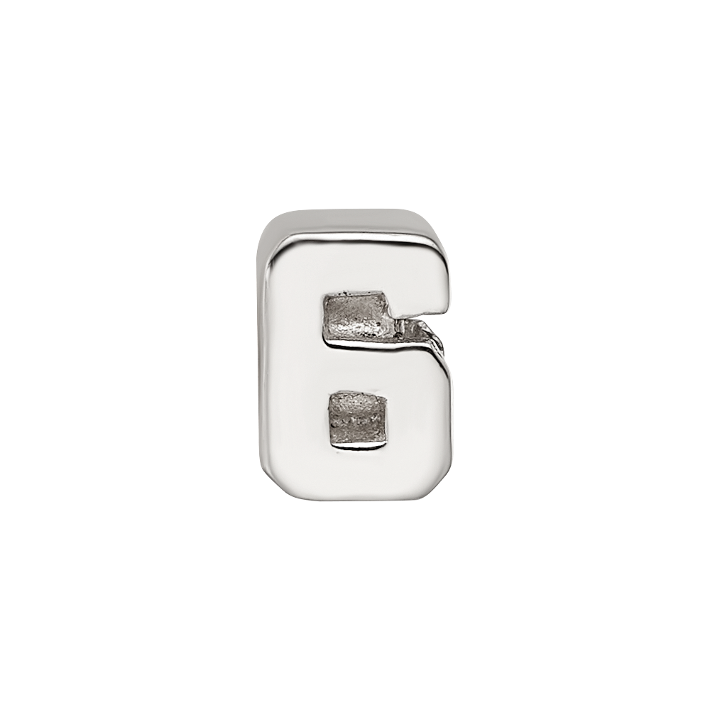 Sterlingsilber Reflections Kinder Zahl 6 Perle