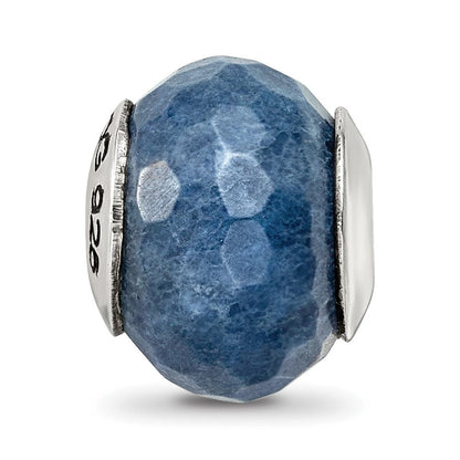 Sterlingsilber Reflections Dunkel Blau Quarz Stein Perle