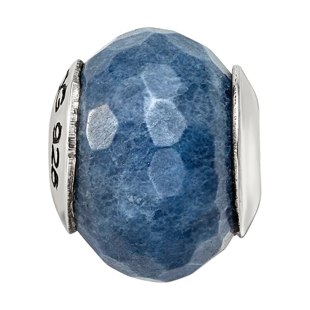 Sterlingsilber Reflections Dunkel Blau Quarz Stein Perle