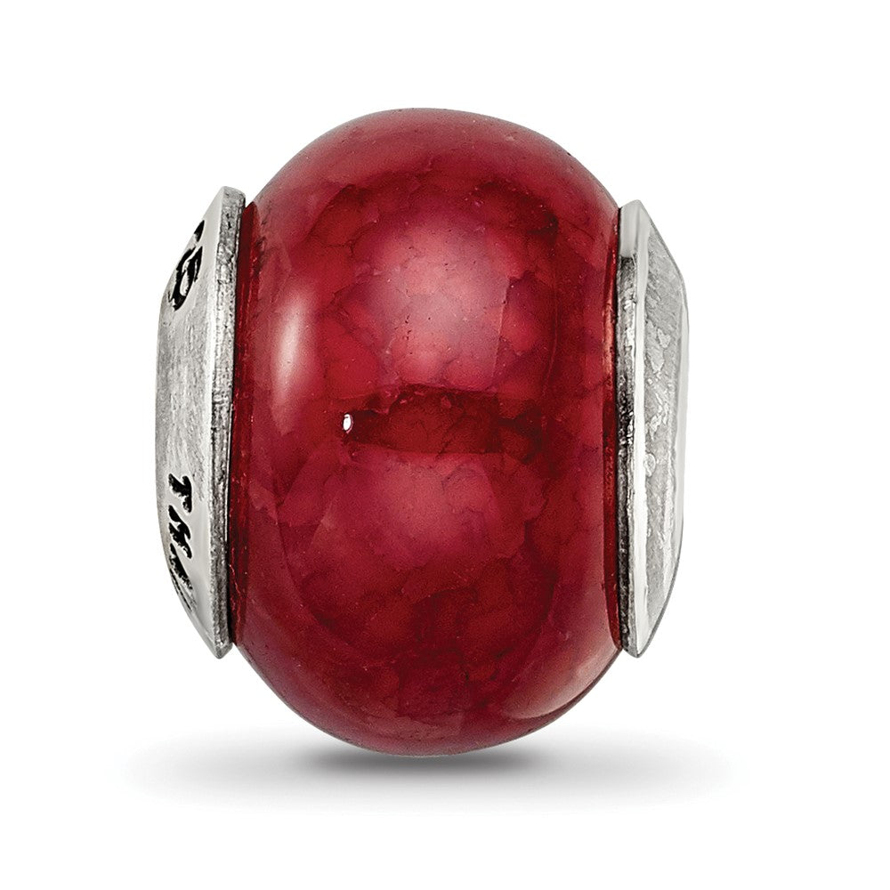 Sterlingsilber Reflections Fuschia Cracked Achat Stein Perle