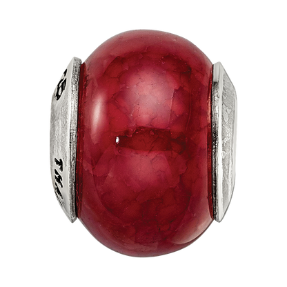 Sterlingsilber Reflections Fuschia Cracked Achat Stein Perle