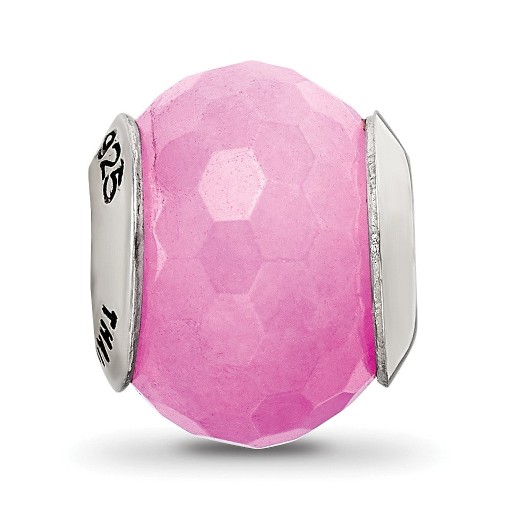 Sterlingsilber Reflections Fuschia Quarz Stein Perle