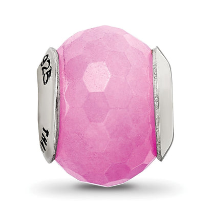 Sterlingsilber Reflections Fuschia Quarz Stein Perle